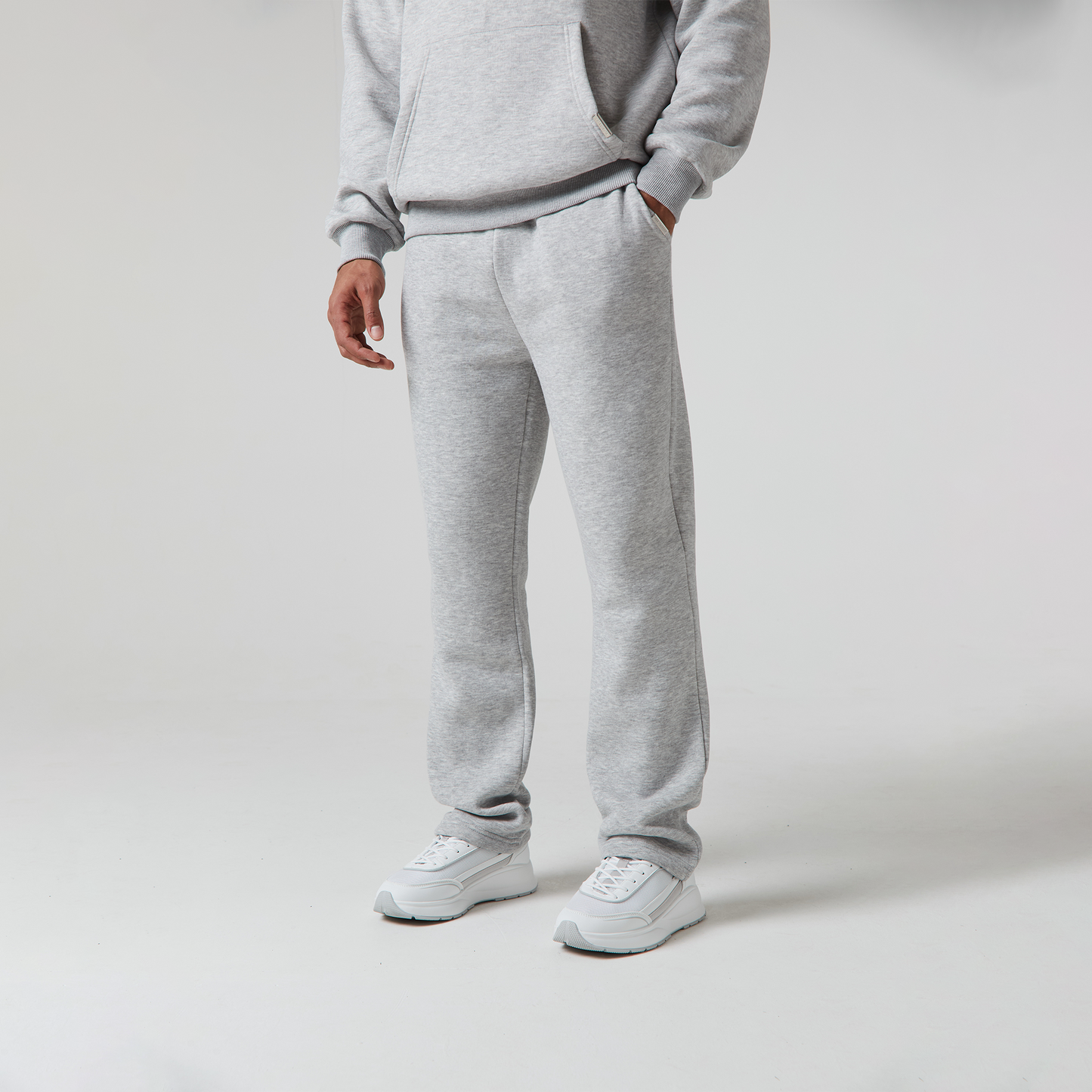 Grey Marl | Relaxed Fit Open Hem Jogger