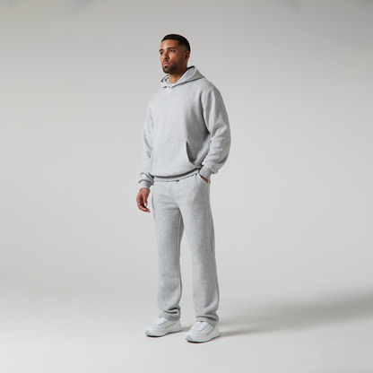 Grey Marl | Relaxed Fit Open Hem Jogger