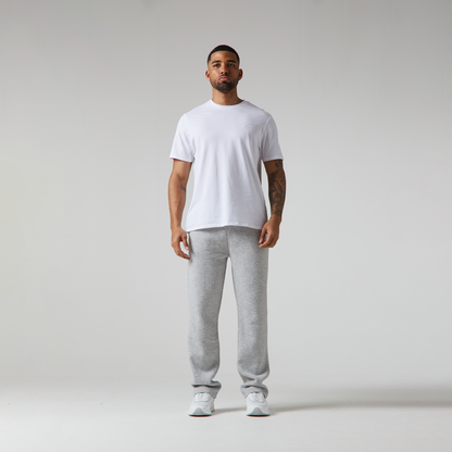 Grey Marl | Relaxed Fit Open Hem Jogger